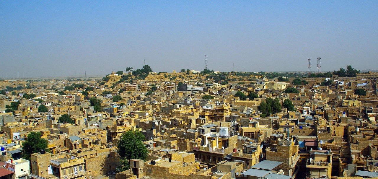 india, rajasthan, jaisalmer, lower town, panorama, yellow sandstone, rajasthan, jaisalmer, jaisalmer, jaisalmer, jaisalmer, jaisalmer